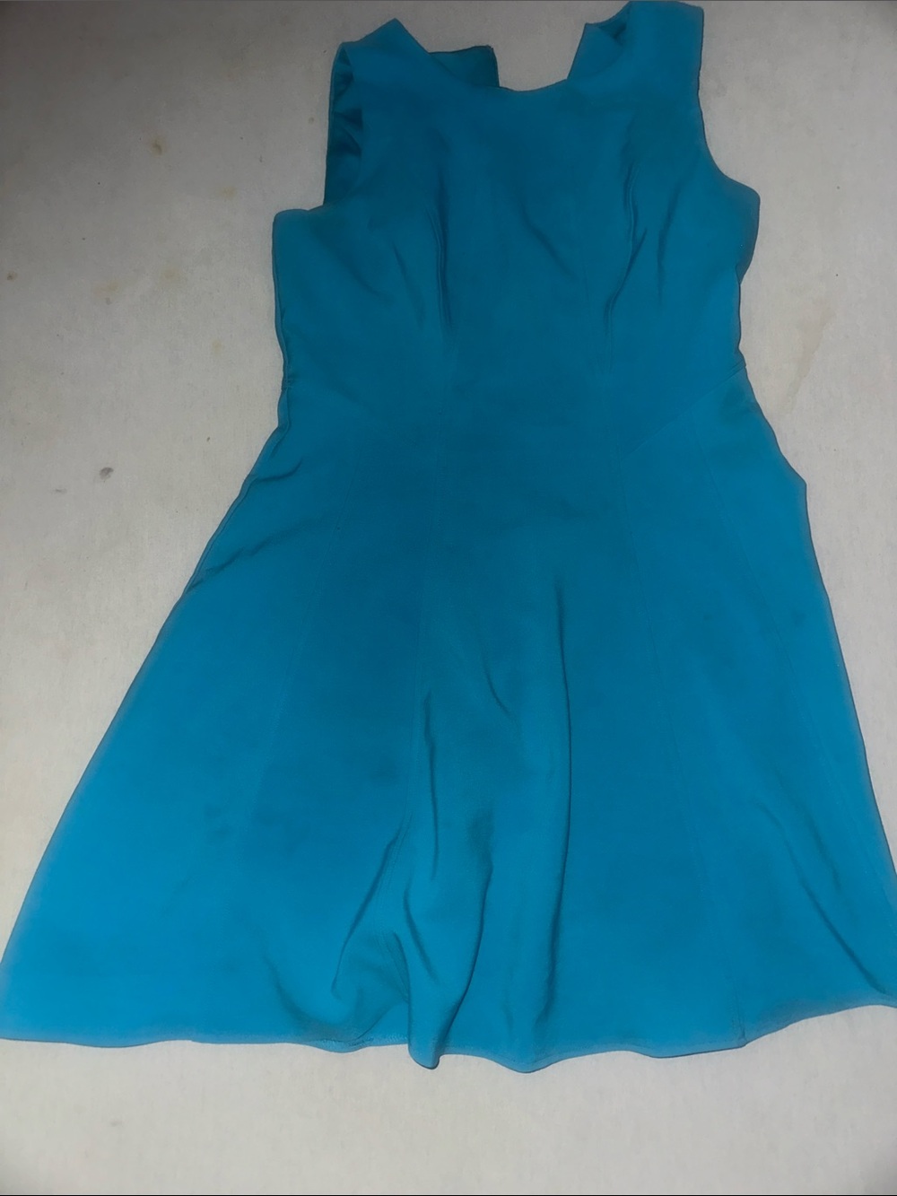 Womens Size 14 New York & Co. Teal Sleeveless Fit-and-Flare Dress